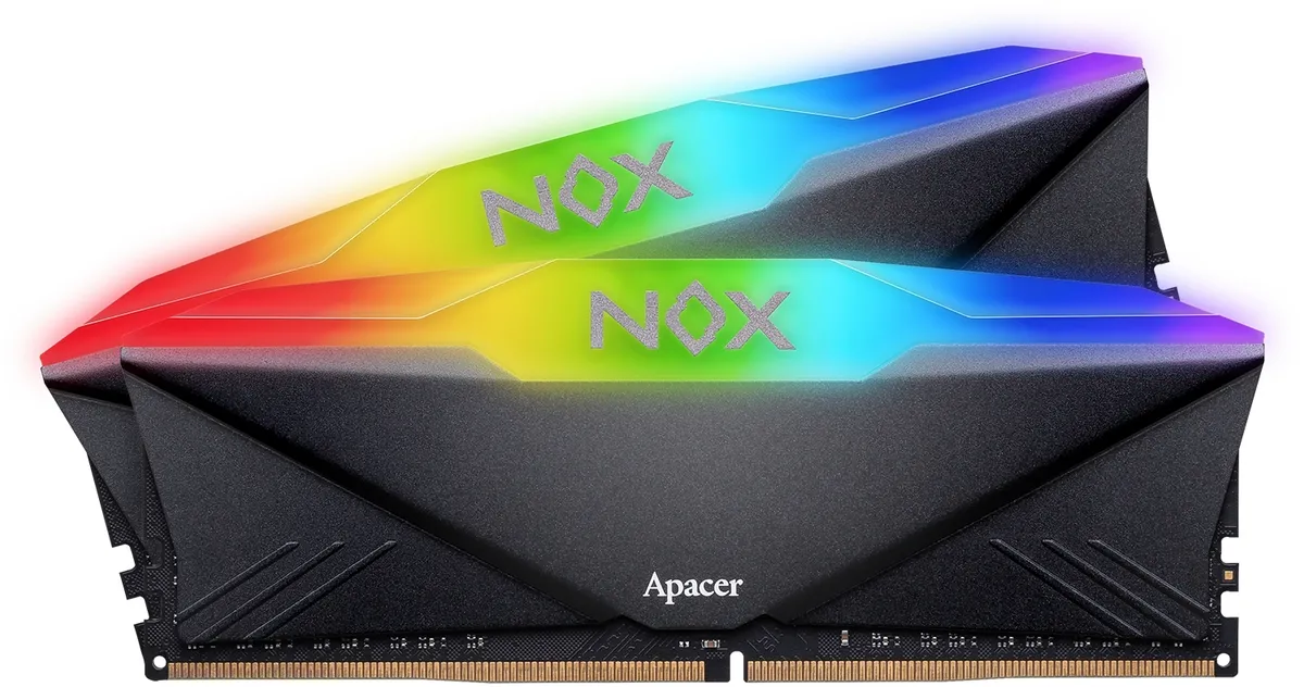 Модуль пам`ятi DDR4 2x16GB/3200 Apacer NOX RGB Black (AH4U32G32C28YNBAA-2) - зображення 1