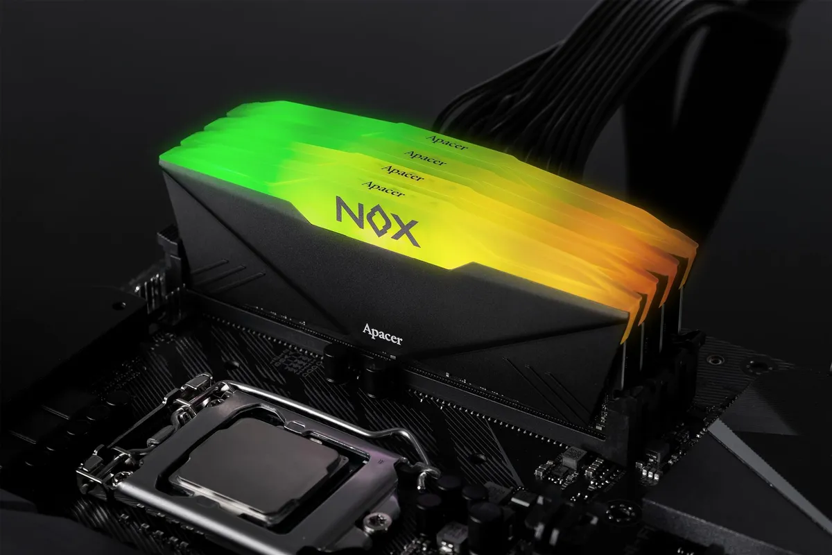 Модуль пам`ятi DDR4 2x16GB/3200 Apacer NOX RGB Black (AH4U32G32C28YNBAA-2) - мініатюра 14