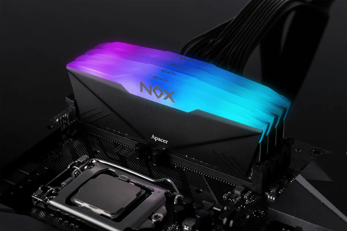 Модуль пам`ятi DDR4 2x16GB/3200 Apacer NOX RGB Black (AH4U32G32C28YNBAA-2) - мініатюра 15