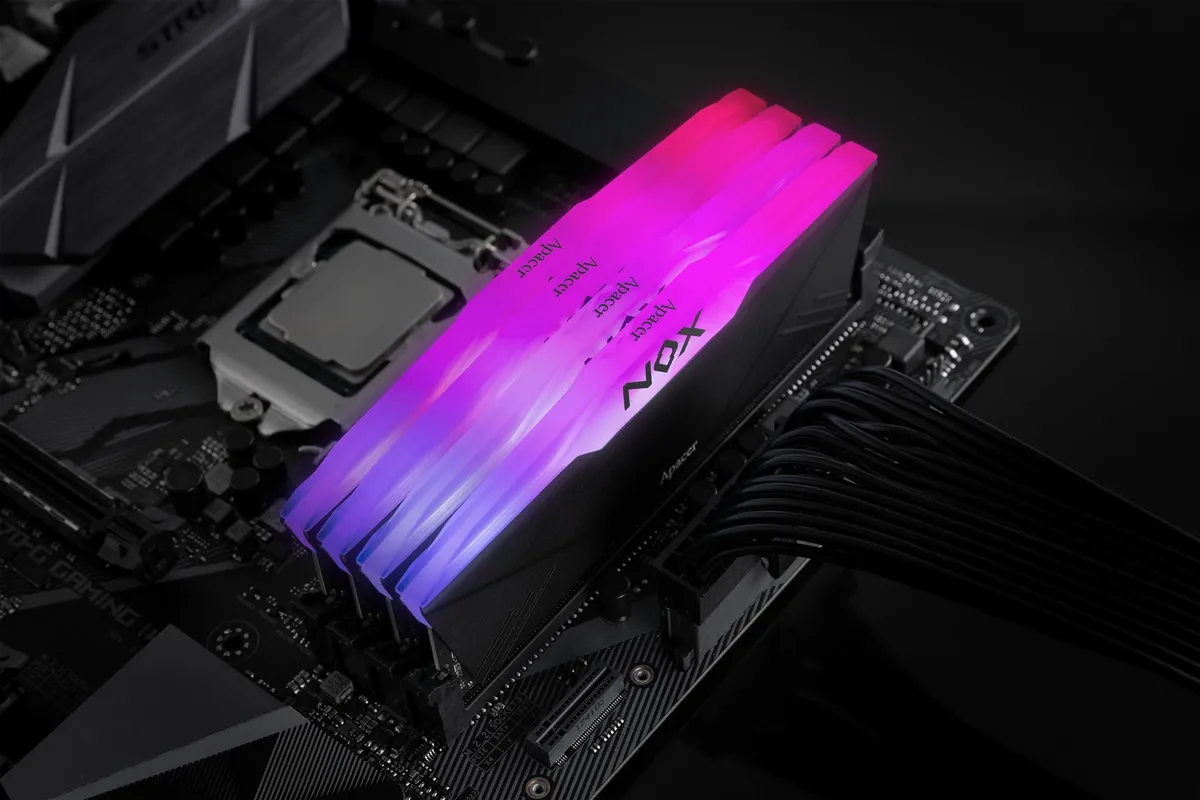 Модуль пам`ятi DDR4 2x16GB/3200 Apacer NOX RGB Black (AH4U32G32C28YNBAA-2) - мініатюра 16
