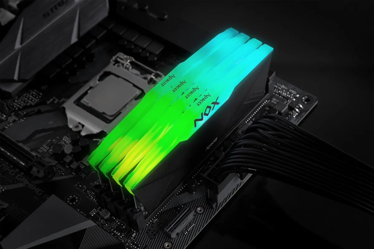 Модуль пам`ятi DDR4 2x16GB/3200 Apacer NOX RGB Black (AH4U32G32C28YNBAA-2) - мініатюра 17