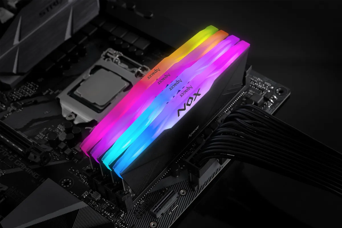 Модуль пам`ятi DDR4 2x16GB/3200 Apacer NOX RGB Black (AH4U32G32C28YNBAA-2) - мініатюра 18