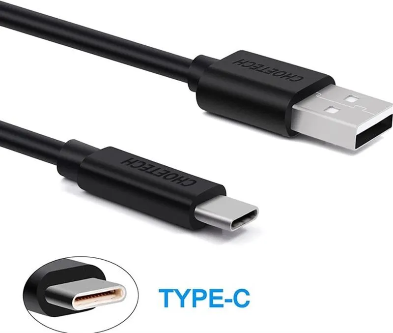 Кабель Choetech USB - USB Type-C (M/M), 2 м, Black (AC0003) - зображення 1