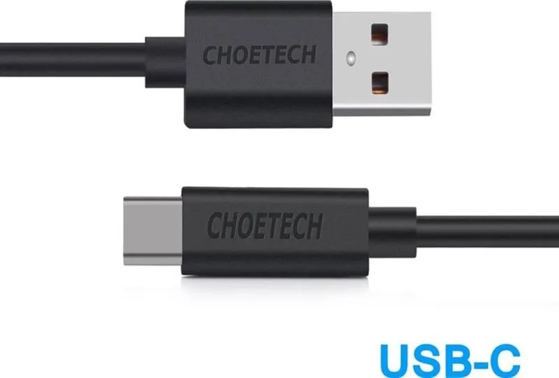 Кабель Choetech USB - USB Type-C (M/M), 2 м, Black (AC0003) - мініатюра 2
