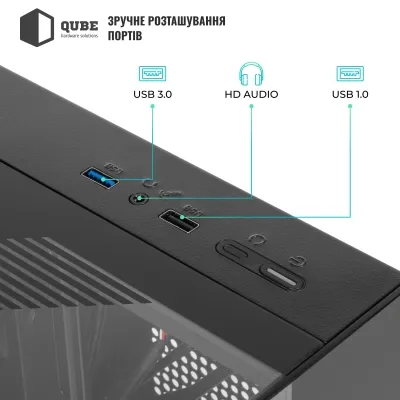 Корпус QUBE AQUARIUM ARGB Black (AQUARIUM_GBNU3) - мініатюра 11