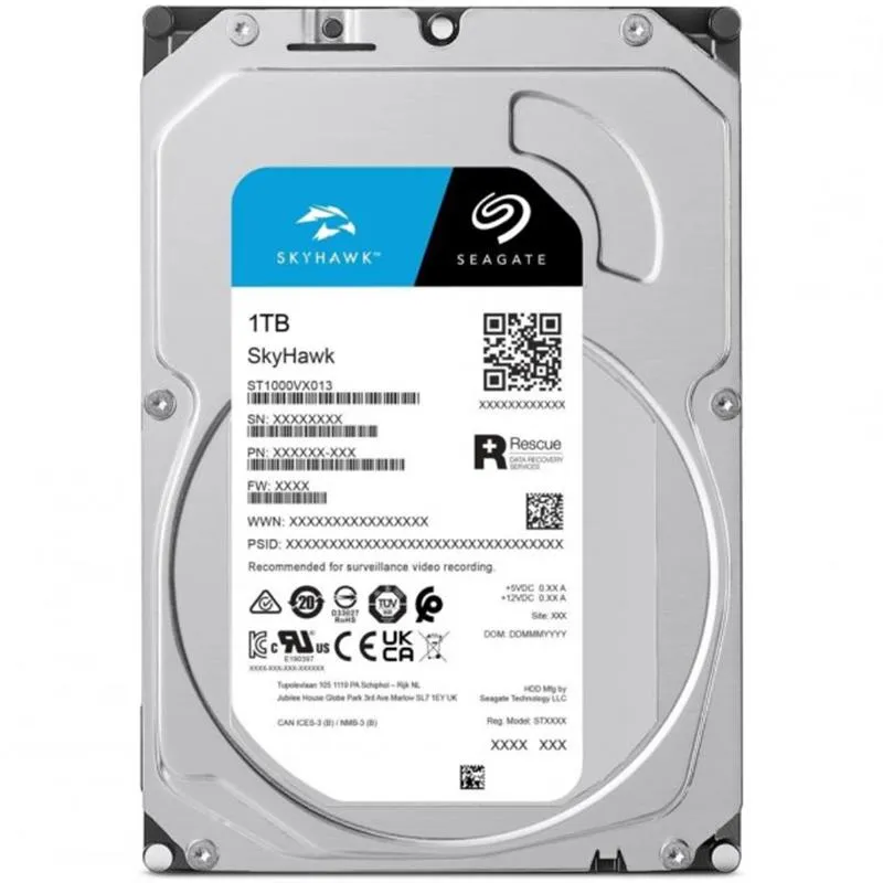 Накопичувач HDD SATA 1.0TB Seagate SkyHawk 5400rpm 256MB (ST1000VX013) - мініатюра 2