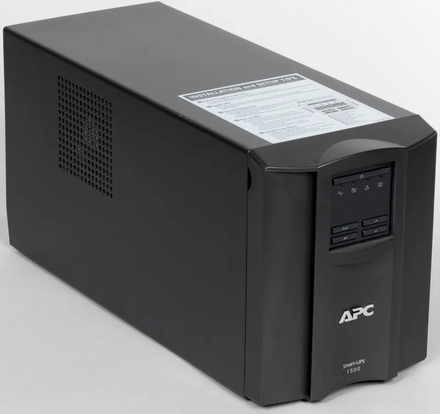 Джерело безперебійного живлення APC Smart-UPS 1500VA LCD, Lin.int., AVR, 8 х IEC, SmartSlot, USB, RJ-45, метал (SMT 1500I) - мініатюра 5