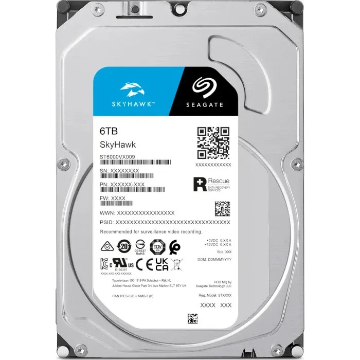 Накопичувач HDD SATA 6.0TB Seagate SkyHawk 5400rpm 256MB (ST6000VX009) - мініатюра 2