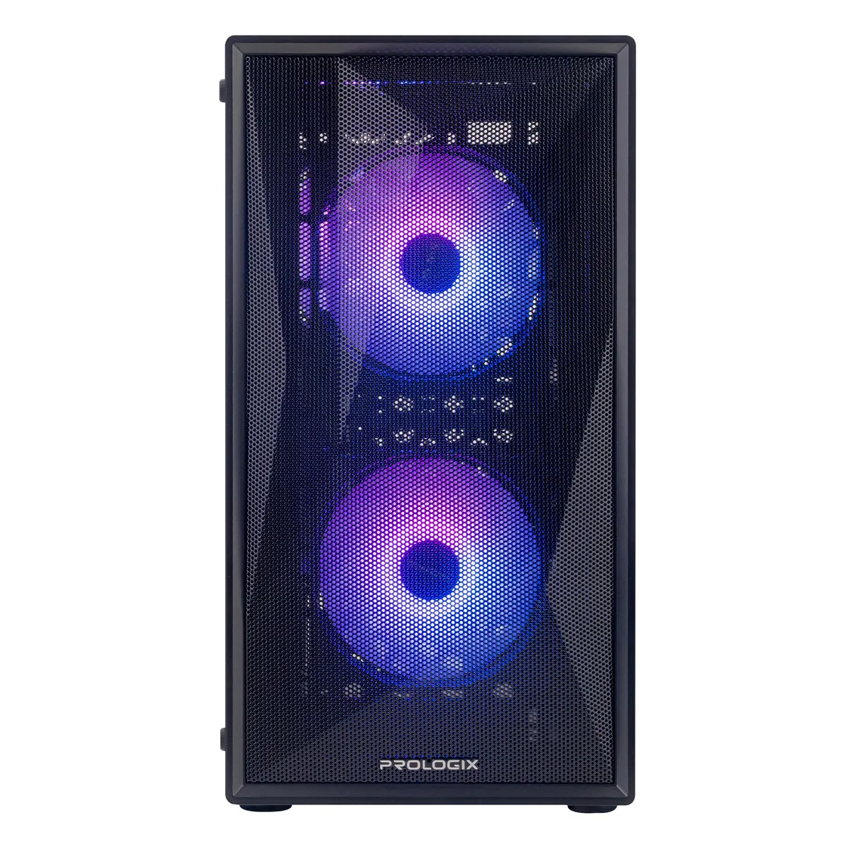 Корпус Prologix E102 Tempered Glass&Mesh Black - зображення 1