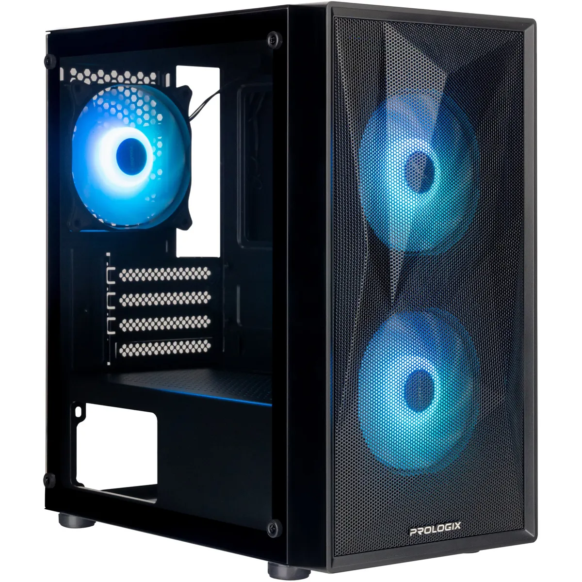 Корпус Prologix E102 Tempered Glass&Mesh Black - мініатюра 11