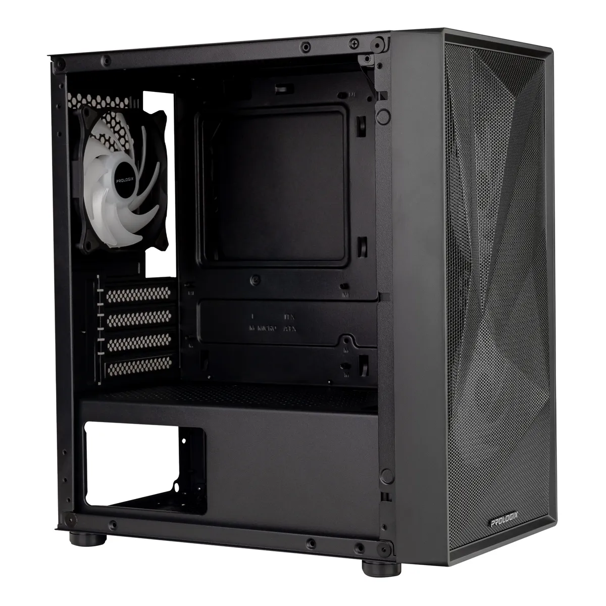 Корпус Prologix E102 Tempered Glass&Mesh Black - мініатюра 6