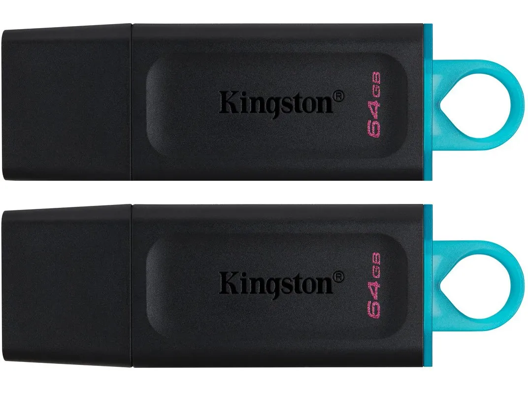 Флеш-накопичувач USB3.2 64GB Kingston DataTraveler Exodia Black/Blue 2 Pieces (DTX/64GB-2P) - мініатюра 2