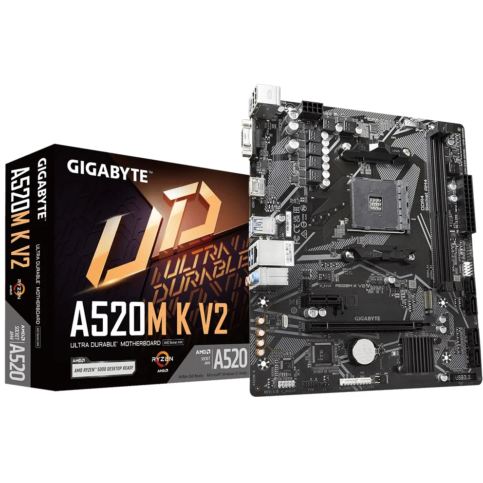 Материнська плата Gigabyte A520M K V2 Socket AM4 - мініатюра 5