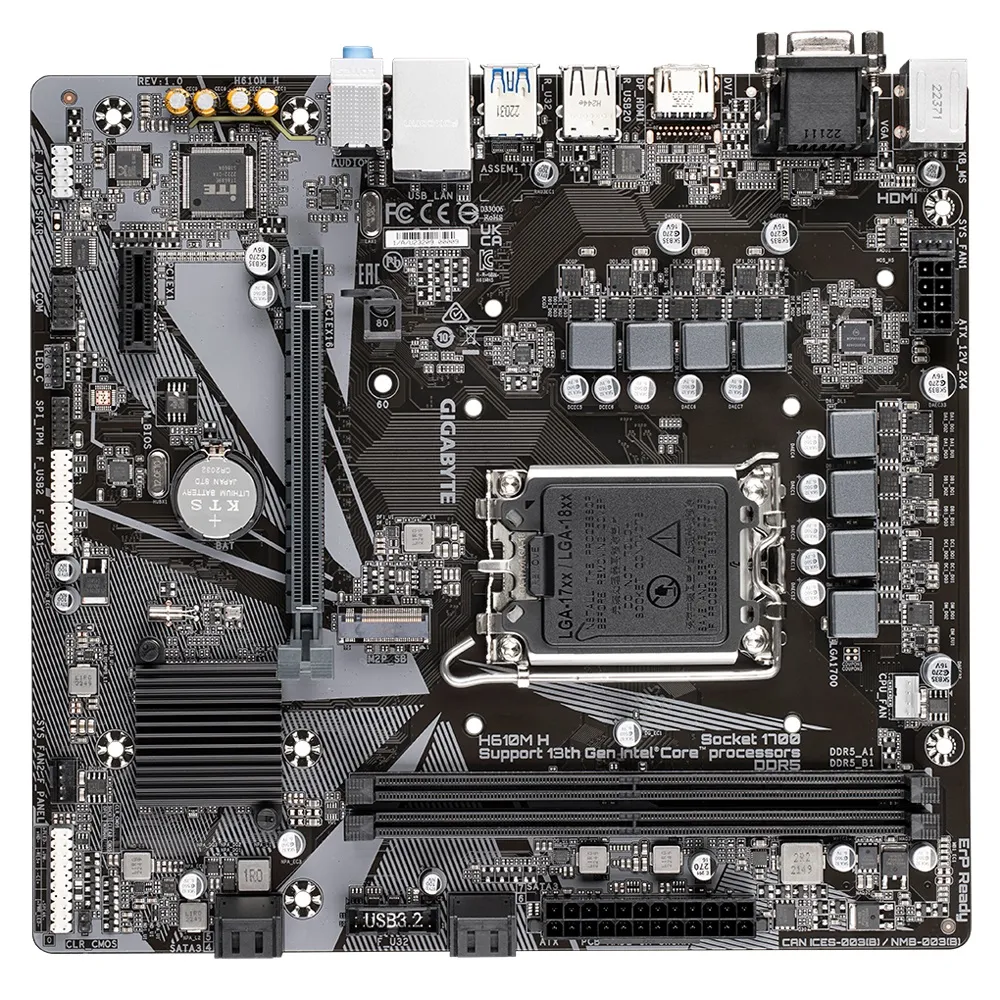 Материнська плата Gigabyte H610M H Socket 1700 - мініатюра 3