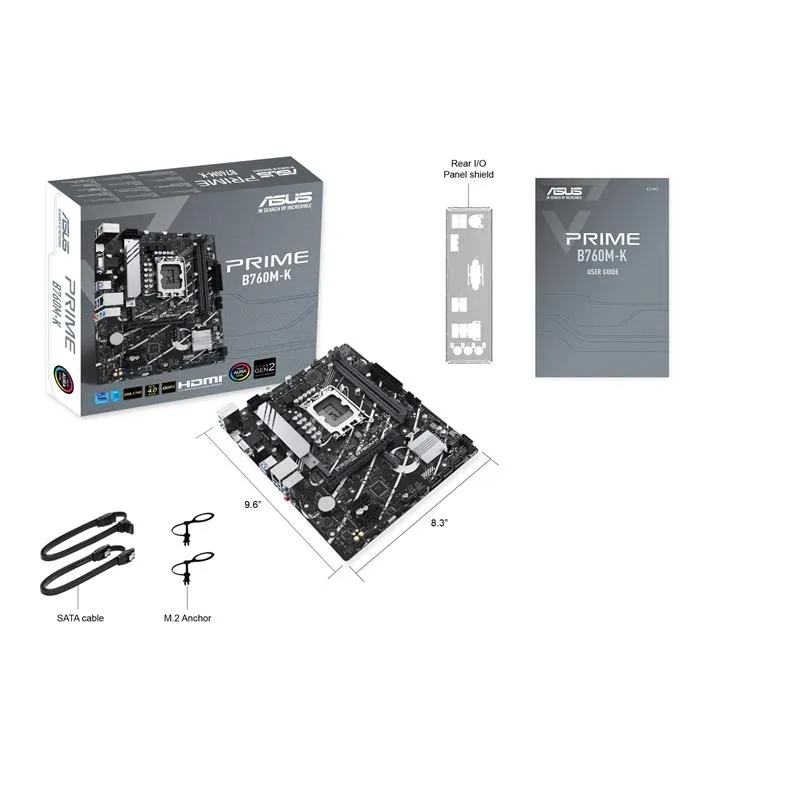 Материнська плата Asus Prime B760M-K Socket 1700 - мініатюра 6