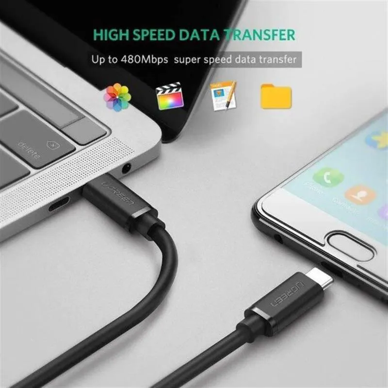 Кабель Ugreen US286 USB Type-C - USB Type-C (M/M), 2 м, Black (10306) - мініатюра 3