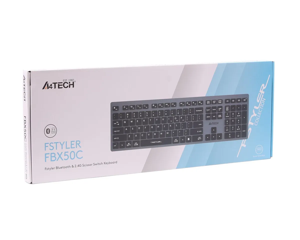 Клавіатура бездротова A4Tech FBX50C Grey - мініатюра 11