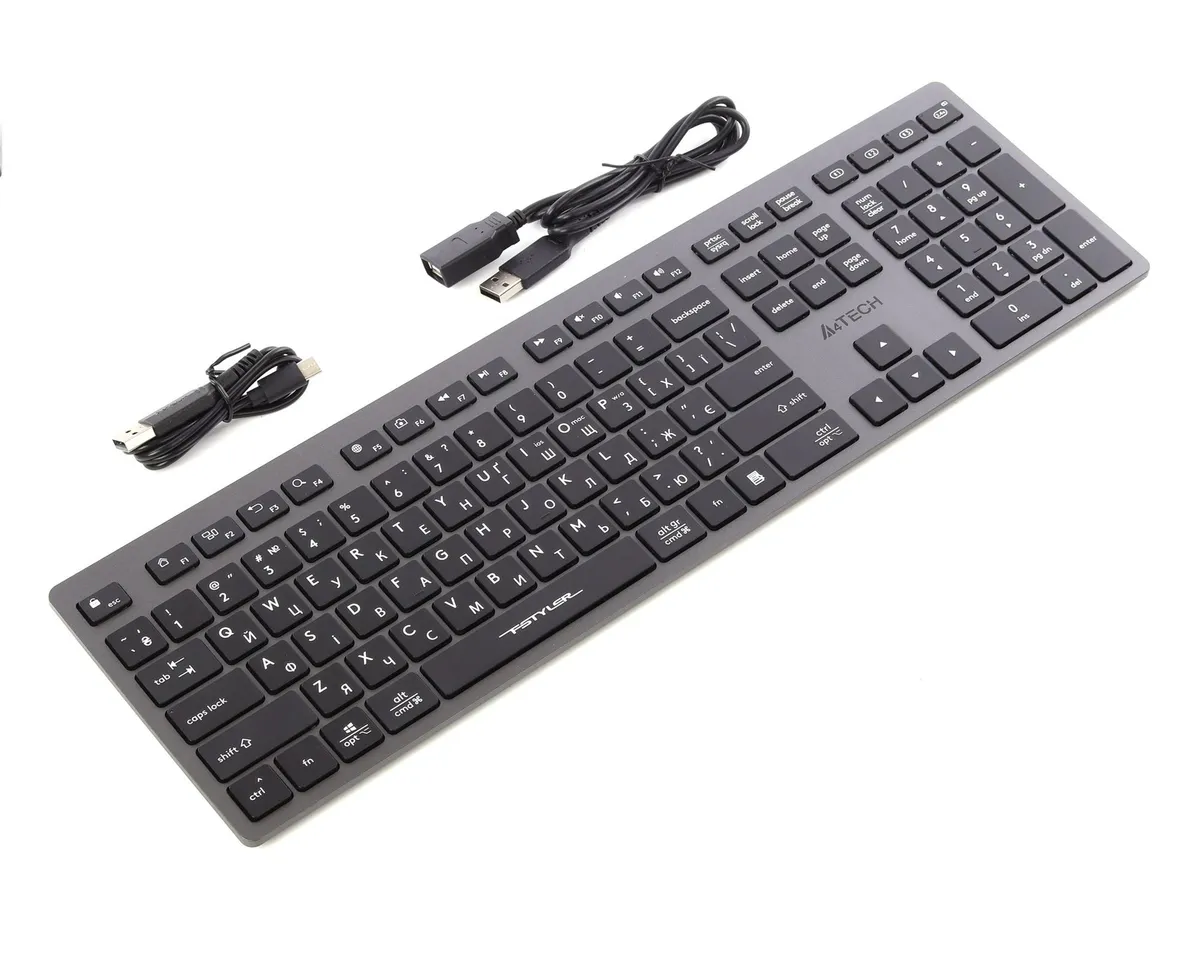 Клавіатура бездротова A4Tech FBX50C Grey - мініатюра 12