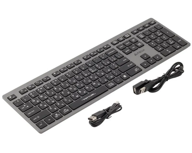 Клавіатура бездротова A4Tech FBX50C Grey - мініатюра 6