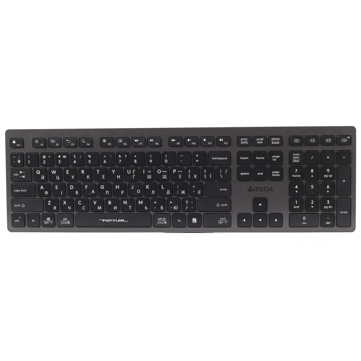 Клавіатура бездротова A4Tech FBX50C Grey - мініатюра 8