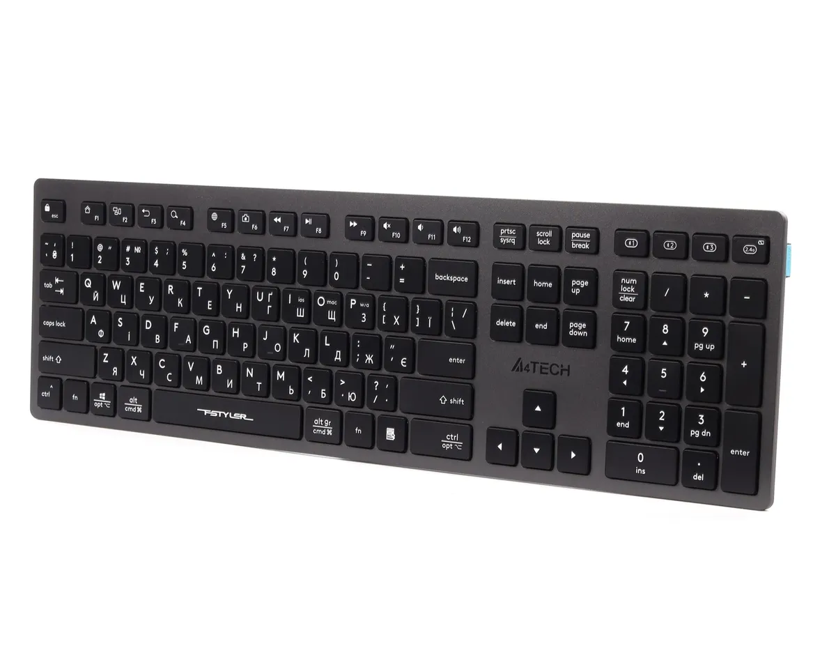 Клавіатура бездротова A4Tech FBX50C Grey - мініатюра 9