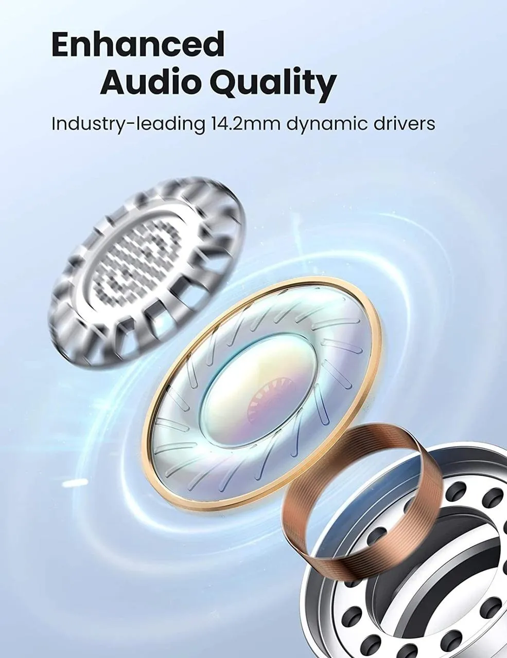 Bluetooth-гарнітура Ugreen WS105 White (80652) - мініатюра 5