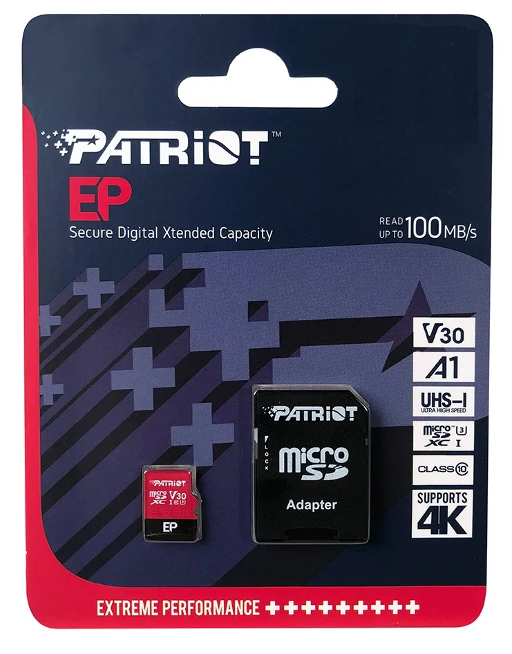 Карта пам`ятi MicroSDXC 1TB UHS-I/U3 Class 10 Patriot EP A1 R90/W80MB/s + SD-adapter (PEF1TBEP31MCX) - мініатюра 2