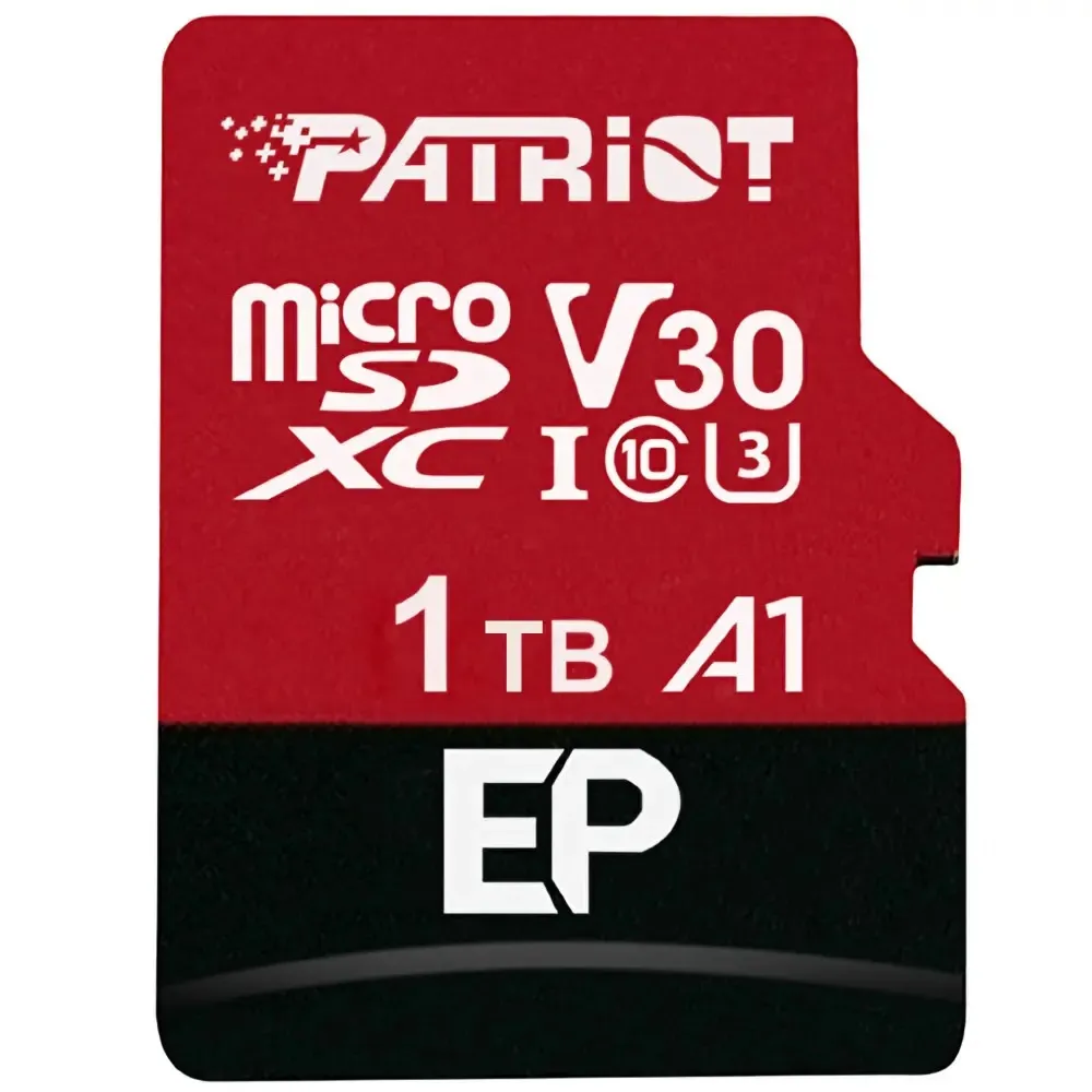 Карта пам`ятi MicroSDXC 1TB UHS-I/U3 Class 10 Patriot EP A1 R90/W80MB/s + SD-adapter (PEF1TBEP31MCX) - мініатюра 3