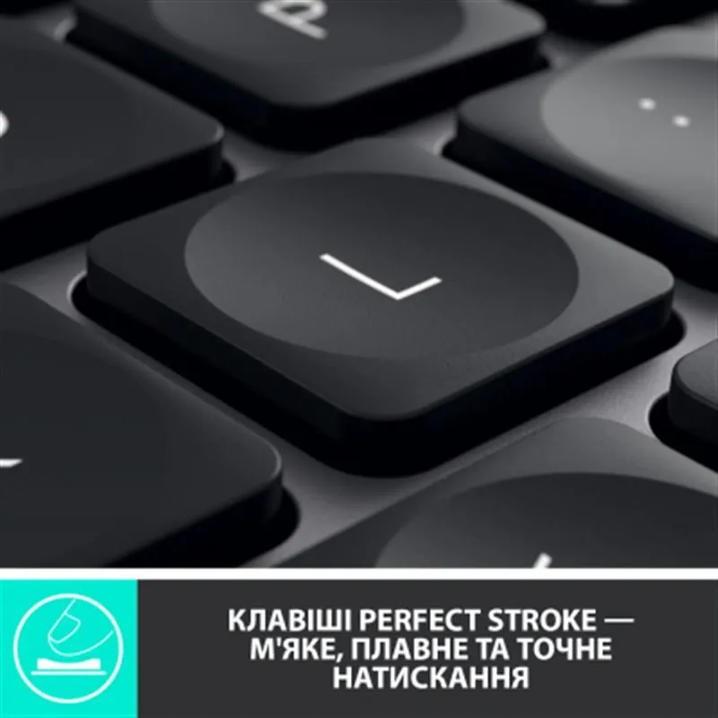 Клавіатура бездротова Logitech MX Keys Advanced for Business Wireless Illuminated UA Graphite (920-010251) - мініатюра 10
