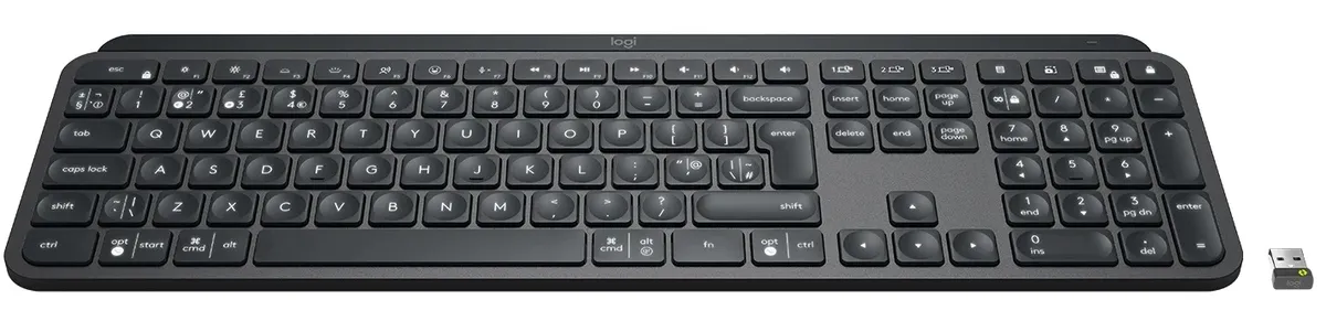 Клавіатура бездротова Logitech MX Keys Advanced for Business Wireless Illuminated UA Graphite (920-010251) - мініатюра 3