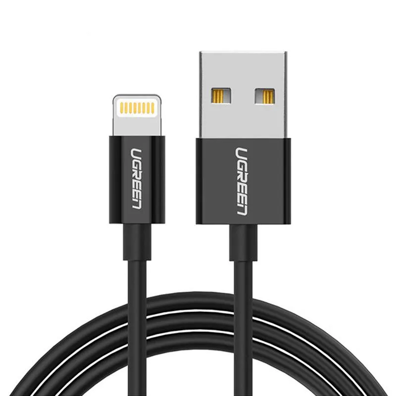 Кабель Ugreen USB - Lightning (M/M), 2 м, Black (80823) - зображення 1
