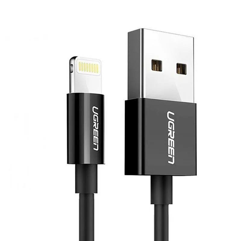 Кабель Ugreen USB - Lightning (M/M), 2 м, Black (80823) - мініатюра 2