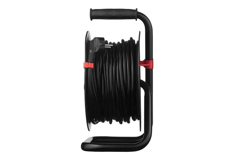 Мережевий подовжувач на котушці 2E 4XSchuko, ІР20, 3G*1.5мм, 20м, black (2E-CR4315IP20M20) - мініатюра 5
