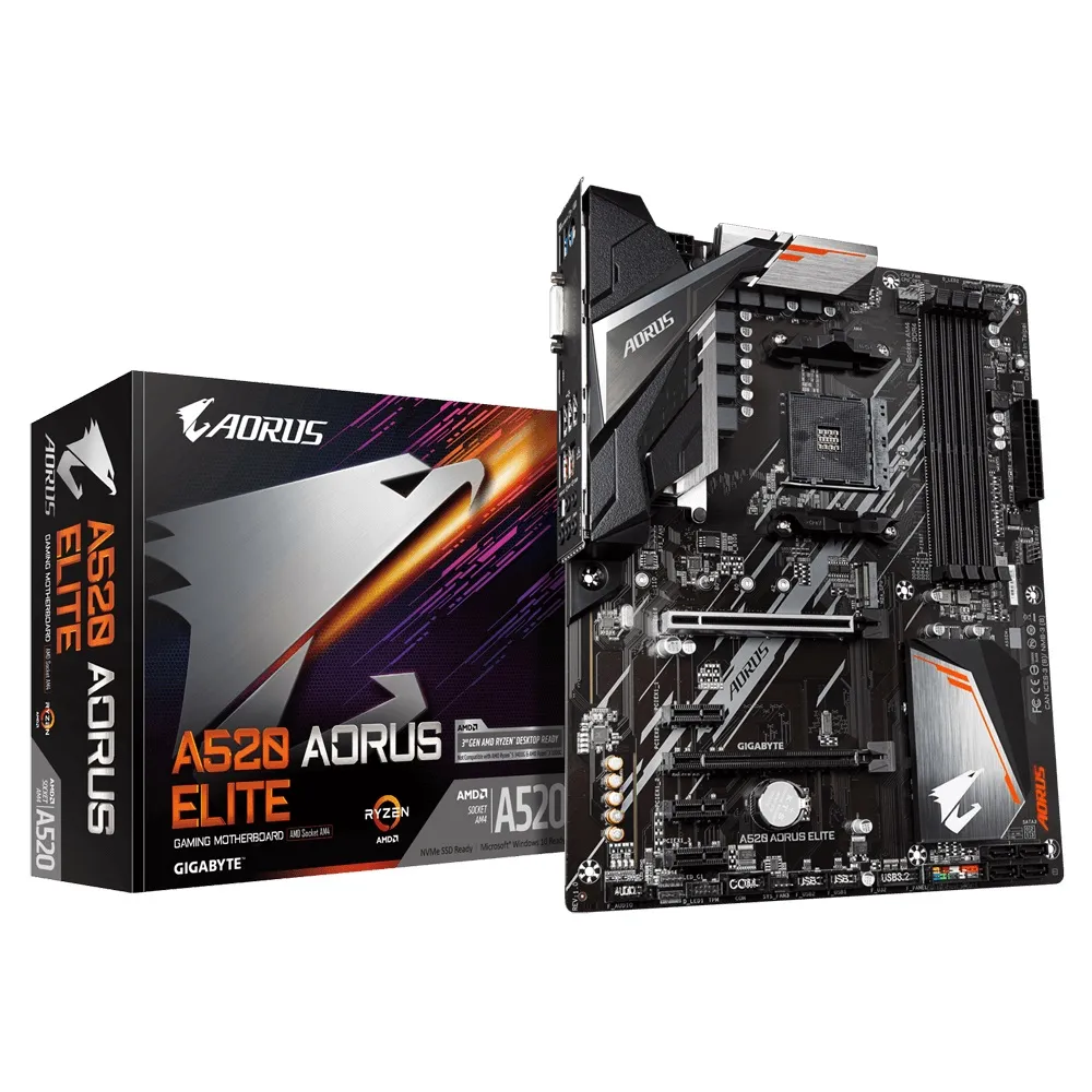 Материнська плата Gigabyte A520 Aorus Elite Socket AM4 - зображення 1
