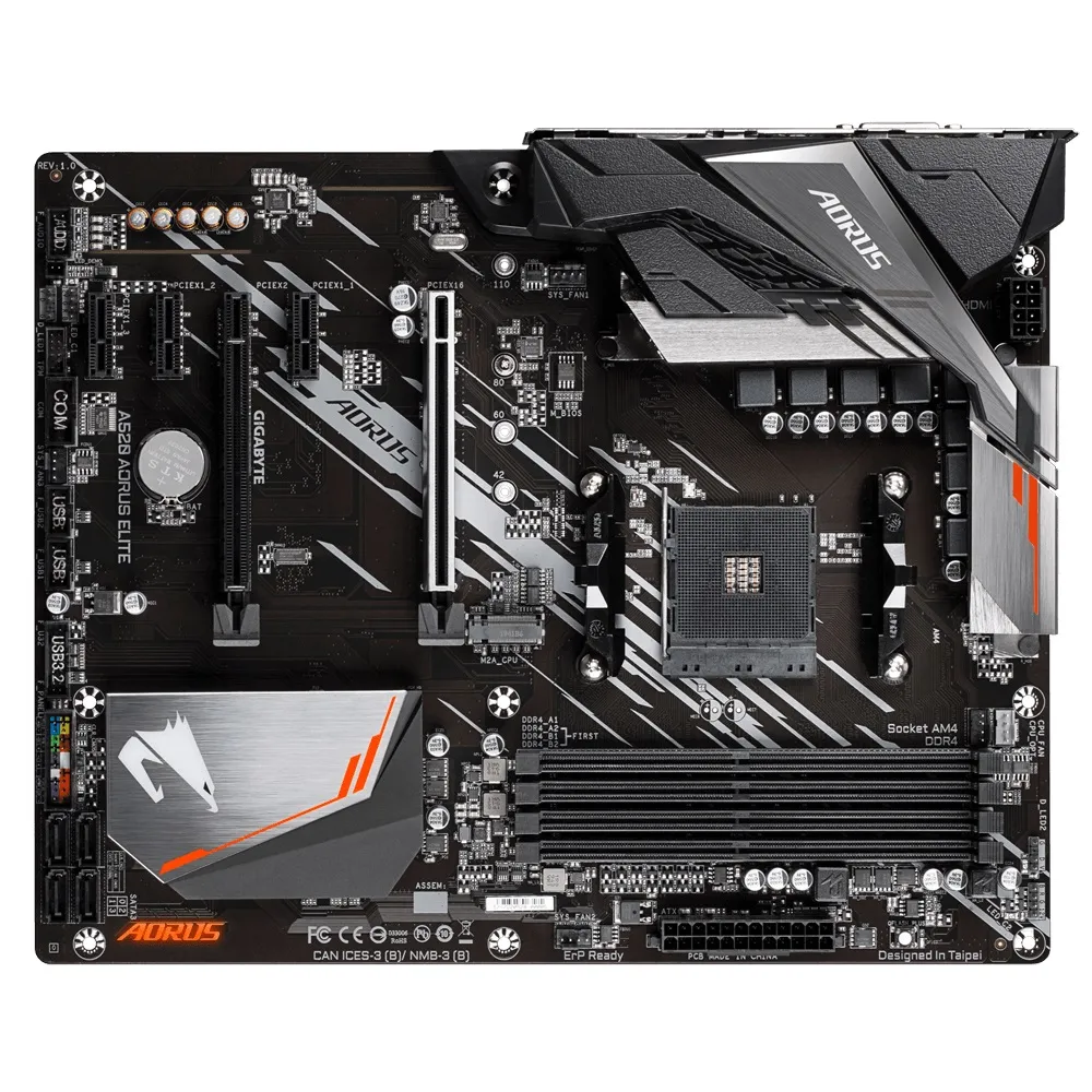 Материнська плата Gigabyte A520 Aorus Elite Socket AM4 - мініатюра 2