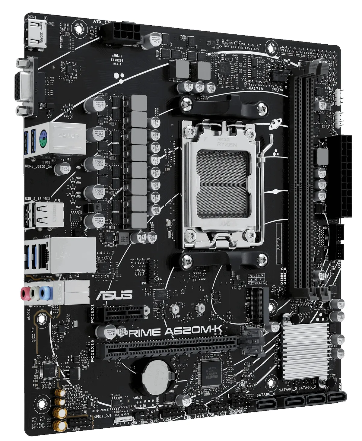 Материнська плата Asus Prime A620M-K Socket AM5 - мініатюра 2