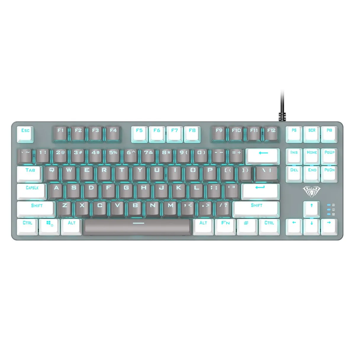 Клавіатура Aula Mechanical F3287 White/Grey Keycap KRGD Blue (6948391240688) - зображення 1