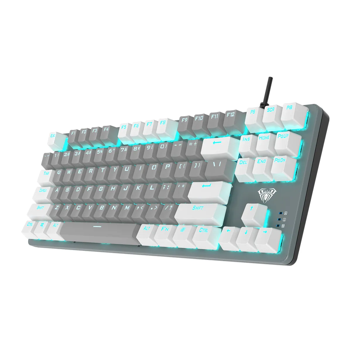 Клавіатура Aula Mechanical F3287 White/Grey Keycap KRGD Blue (6948391240688) - мініатюра 2