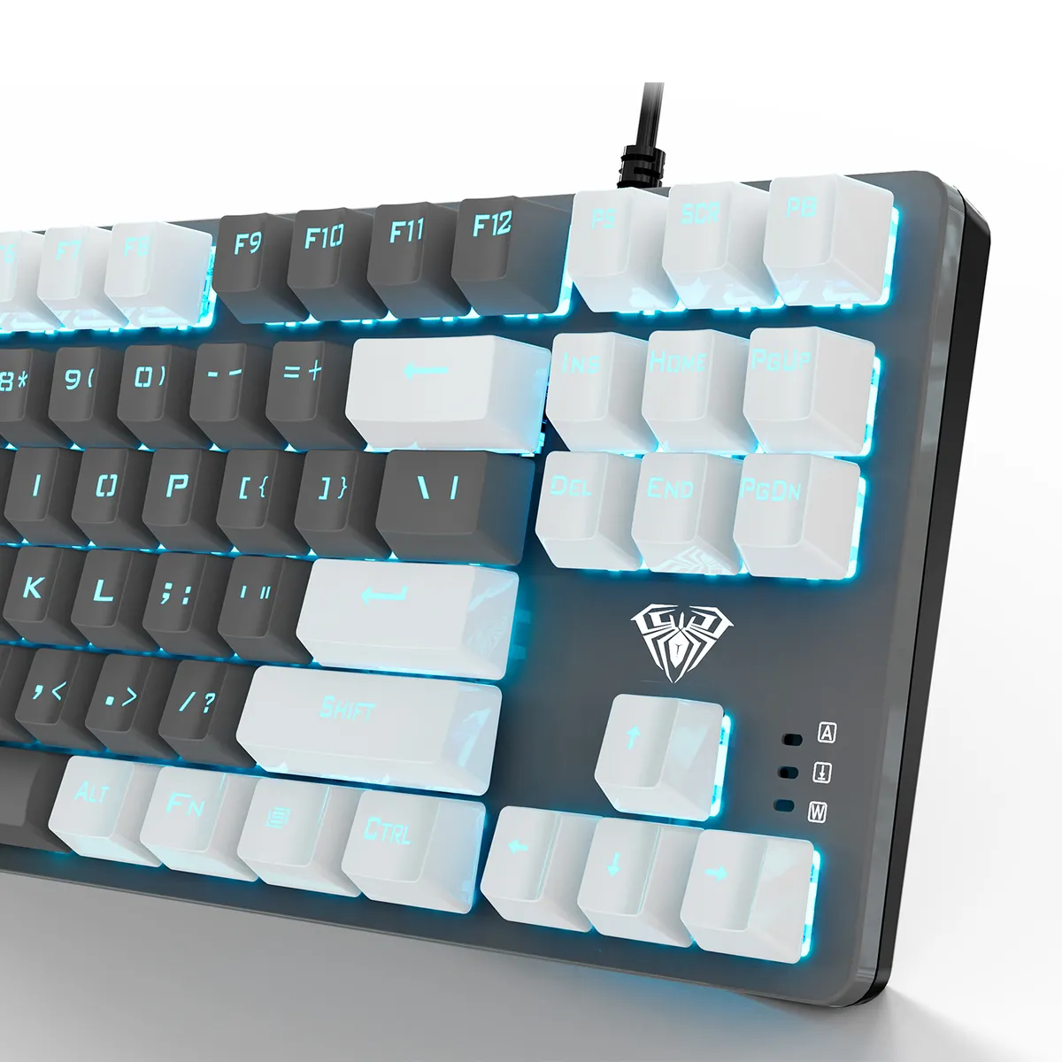 Клавіатура Aula Mechanical F3287 White/Grey Keycap KRGD Blue (6948391240688) - мініатюра 4