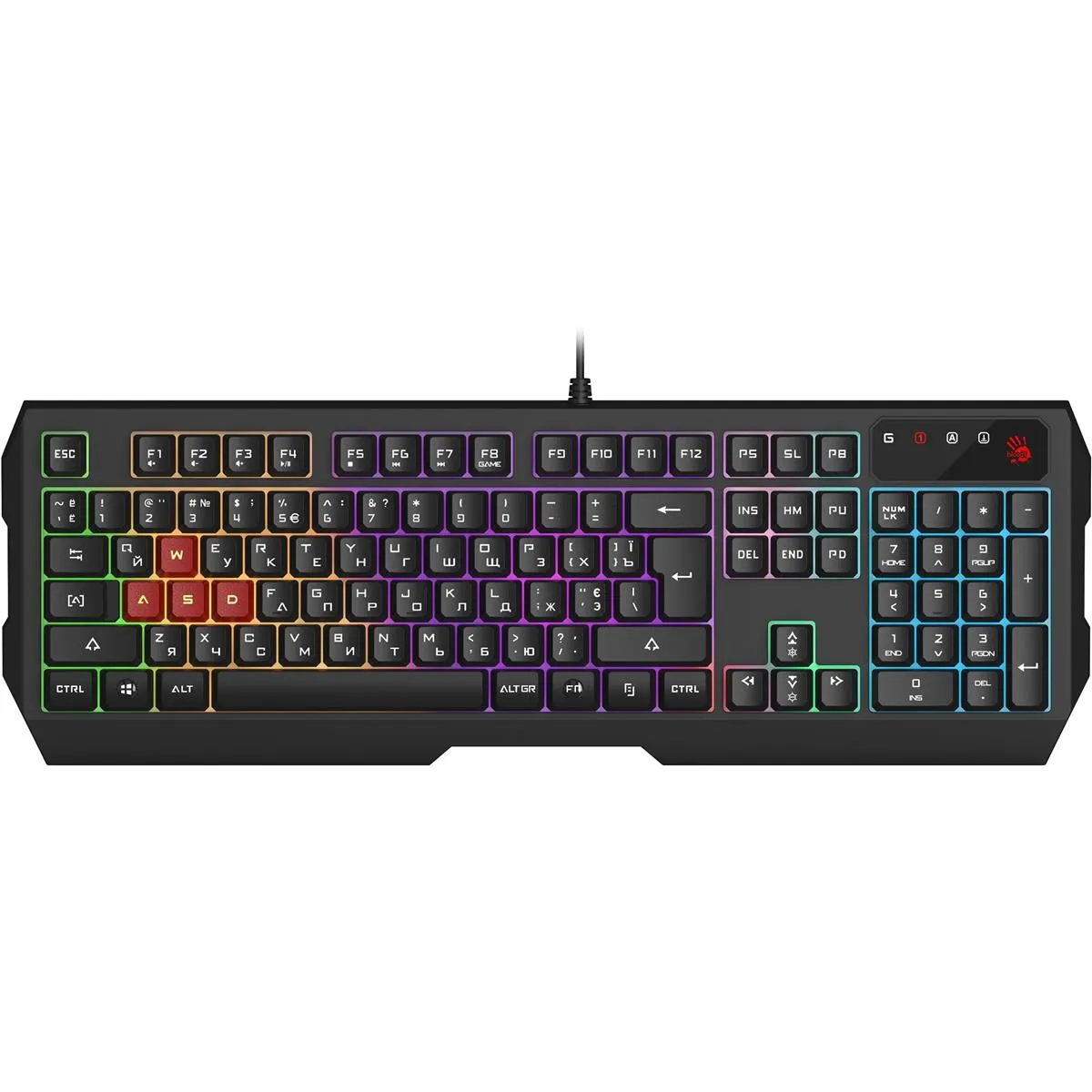 Клавіатура Bloody B135N Black USB - зображення 1