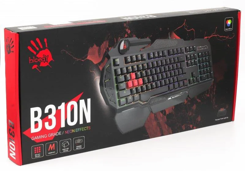 Клавіатура Bloody B310N Black USB - мініатюра 6