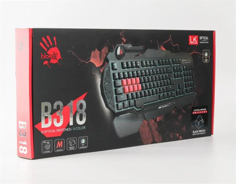 Клавіатура Bloody B318 LK Black USB - мініатюра 4