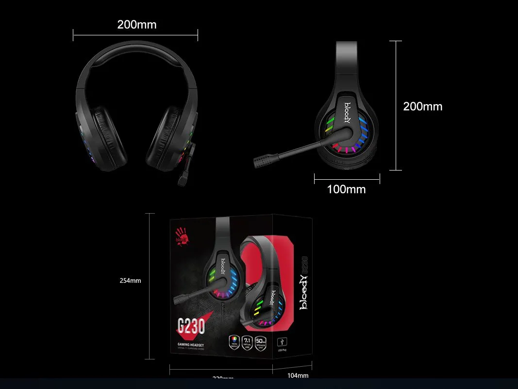 Гарнітура Bloody G230p Black - зображення 1