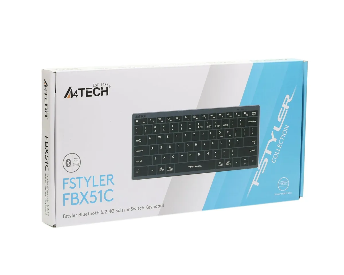Клавіатура бездротова A4Tech Fstyler FBX51C Grey - мініатюра 12