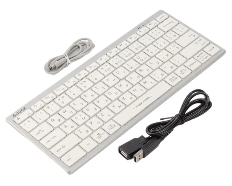 Клавіатура бездротова A4Tech Fstyler FBX51C White - мініатюра 5