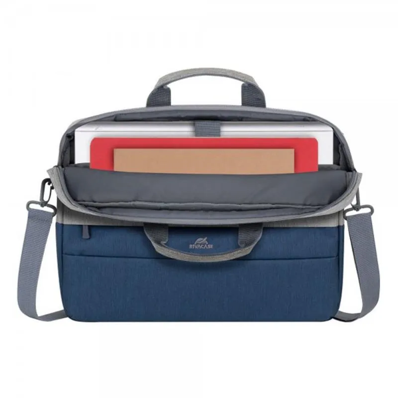 Сумка Rivacase Prater 7532 15.6" Grey/Dark Blue - мініатюра 9