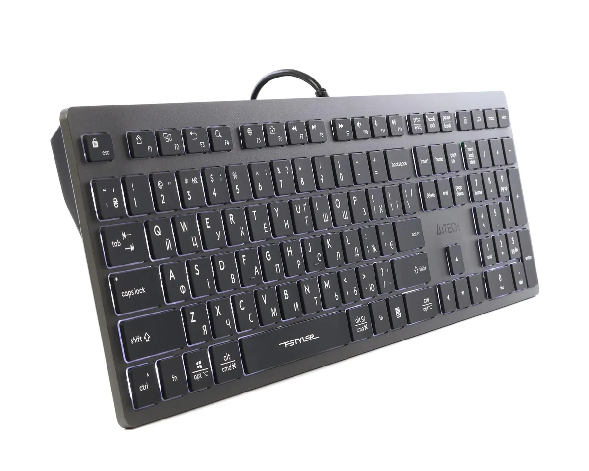 Клавіатура A4Tech Fstyler FX60 White Neon Backlit - мініатюра 7