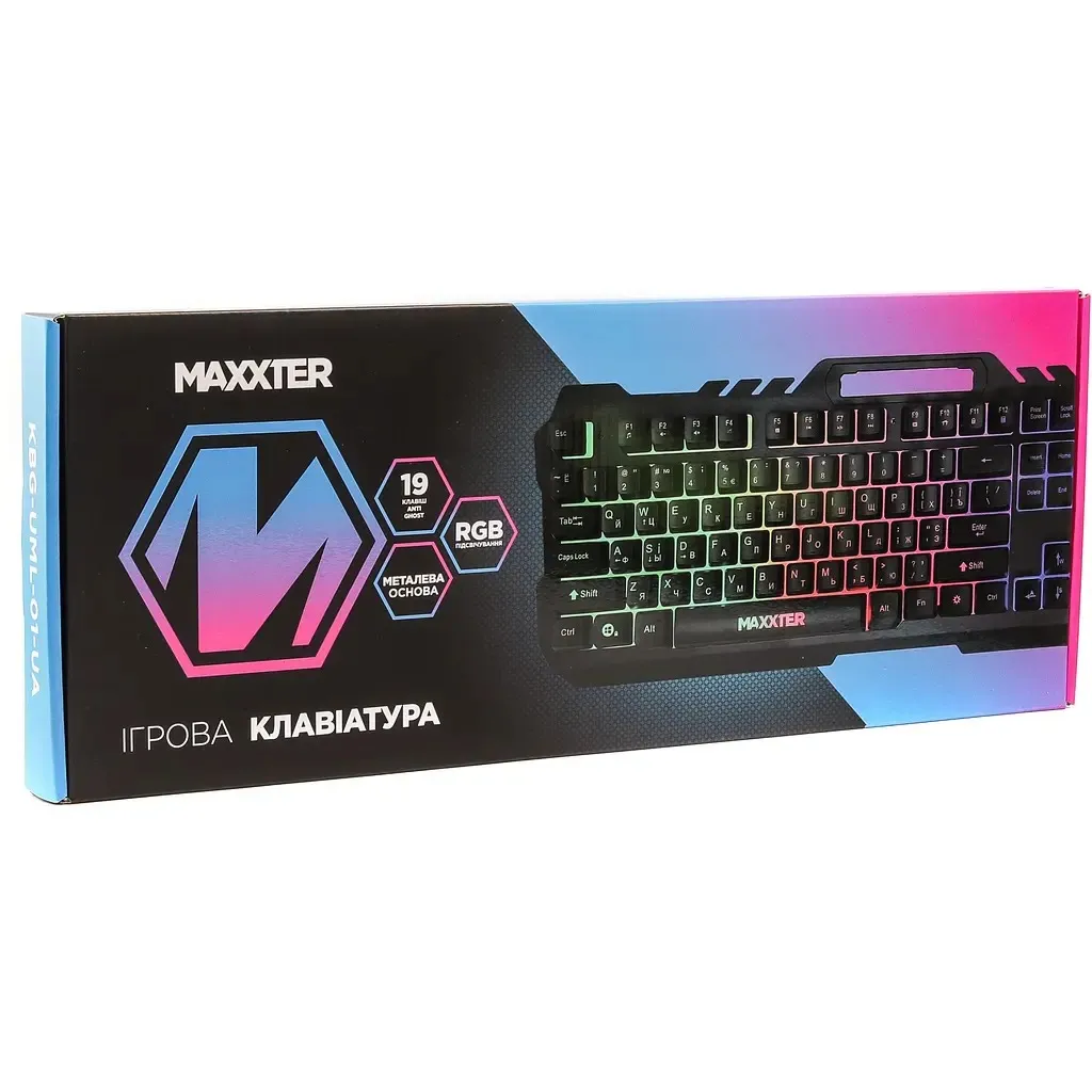Клавiатура Maxxter KBG-UML-01-UA Black - мініатюра 4