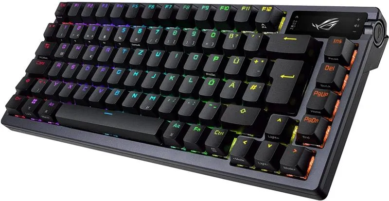 Клавіатура бездротова Asus ROG Azoth RGB WL BT Black (90MP0316-BKUA01) - мініатюра 8