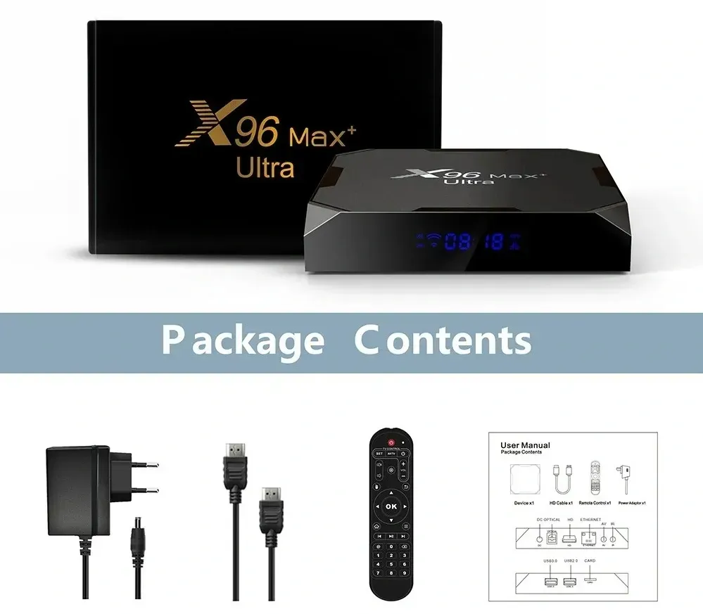 Smart-приставка X96 MAX+ Ultra Android TV (905x4/4GB/64GB) - мініатюра 10